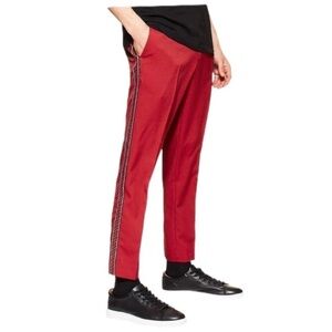 Topman Tyga Red Vertical StripedTrousers Size W34  New With Tags